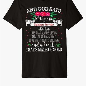 Black Graphic Teacher Childcare Provider Gifts  T-Shirt #504